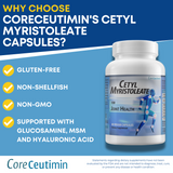 Cetyl Myristoleate 80 Veggie Capsules for Joint Relief * - Manufactured in the USA!