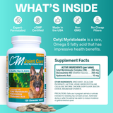 CM Joint Care for Dogs | Advanced Hip & Joint Repair Supplement with Cetyl Myristoleate (Omega 5), Glucosamine & Hyaluronic Acid | 360 Tasty Chewable Tablets
